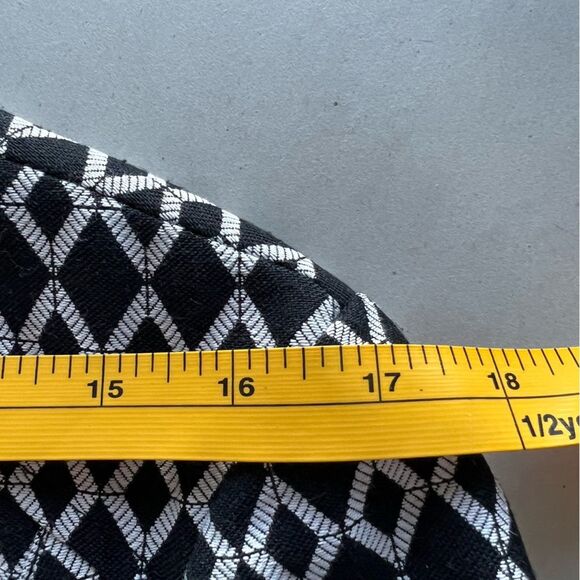 Chicos Jacket Womens Size 1 (US M/8) Black White Print Lined Full Zip Pockets - Picture 11 of 14